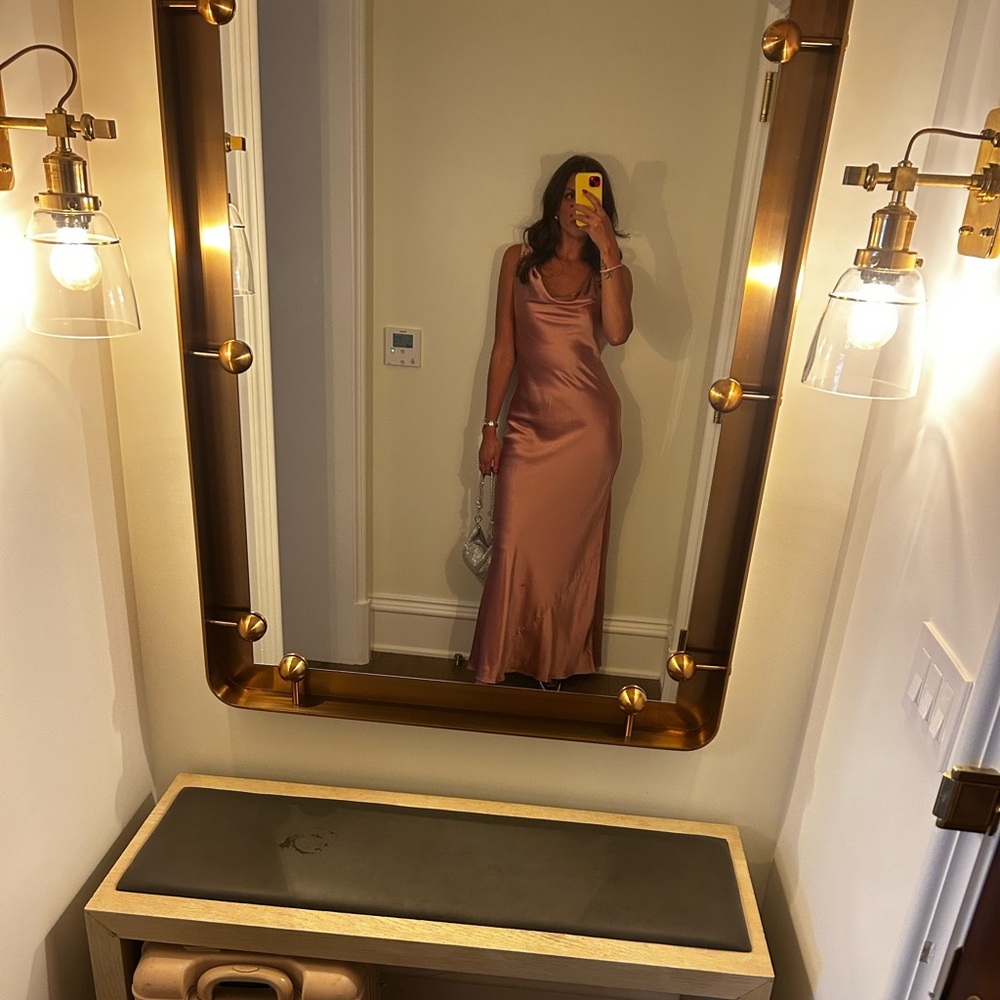 Reformation Annabelle Silk Dress - Rose Petals